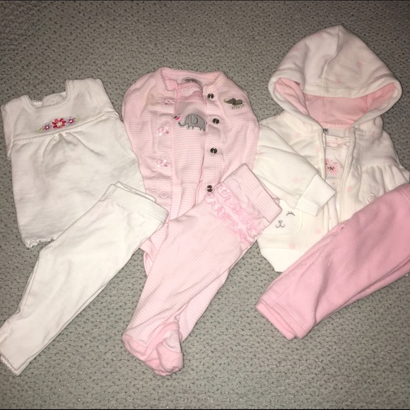Lot of Newborn Carters baby girl set