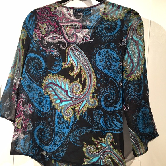 Susan Graver Tunic Beautiful! Front Ruffle XS - Picture 2 of 4