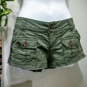 Green cargo style shorts by YOUnique