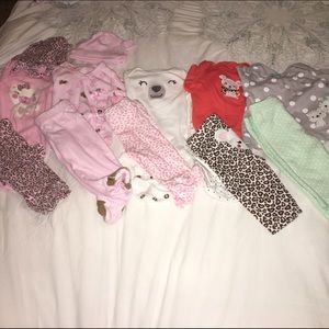 Lot of newborn baby girl sets, and hoodie.