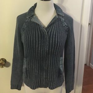pbj blues denim sweater jacket