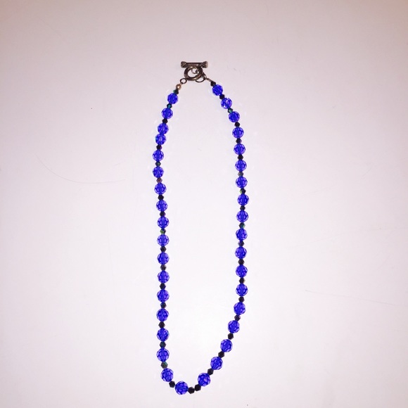 Blue crystal necklace