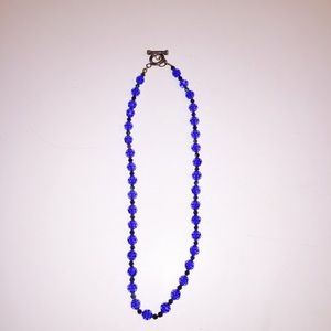 Blue crystal necklace