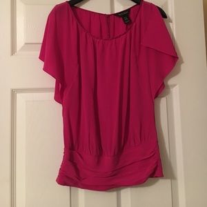 Sexy, hot pink, WHBM blouse. XXS