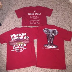 NEW 3 Alabama crimson tshirt bundle!