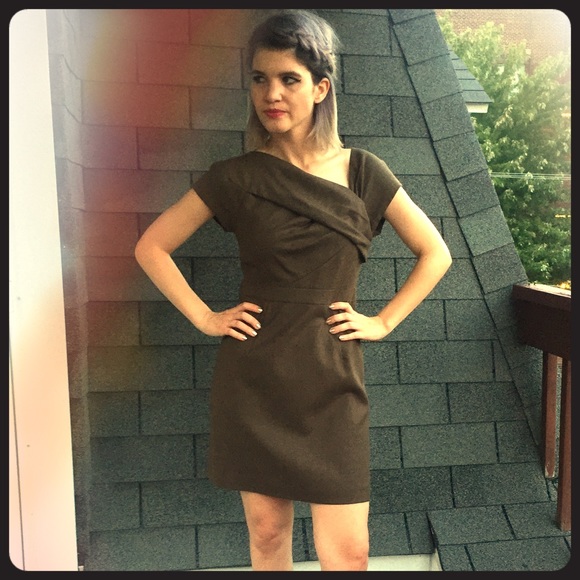 JCrew Origami Sheath Wool Dress