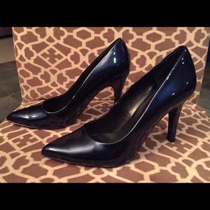 Nine West Blue Patent Heels. Size 7 Wide