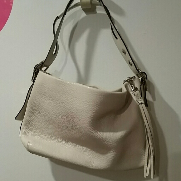 Coach white leather