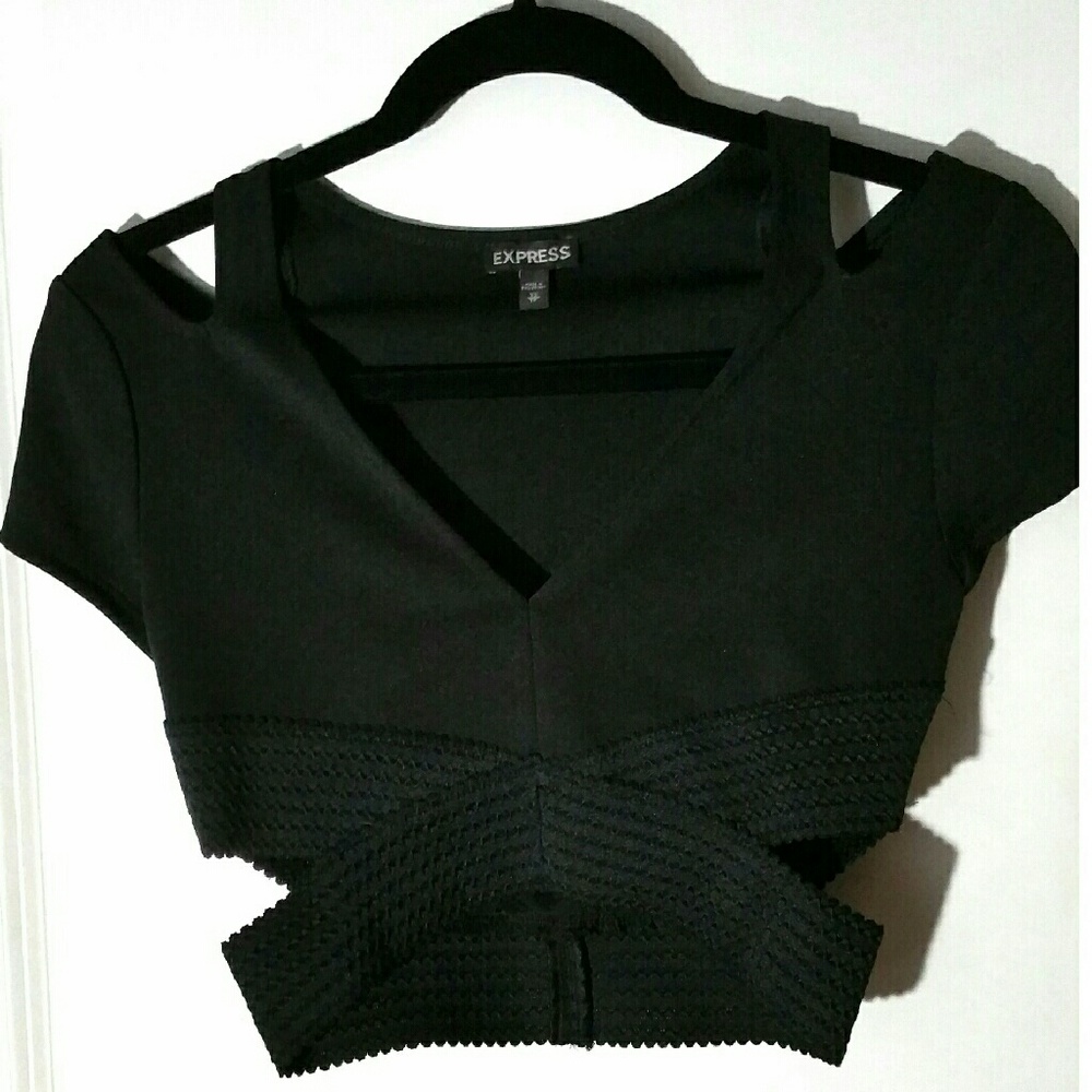 Express Cropped  Cut-Out Top,  NWOT! - Picture 3 of 4