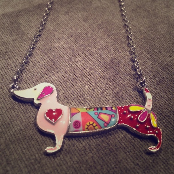 Artsy dachshund dog necklace fashion