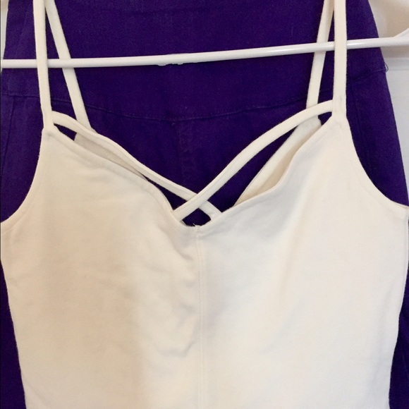 White hollister cropped tank