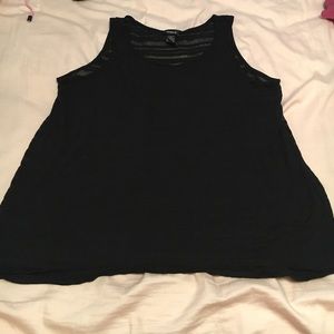 Size 2 torrid semi sheer striped tank