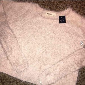 cropped fuzzy sweater