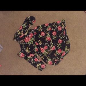 Black dress with floral details