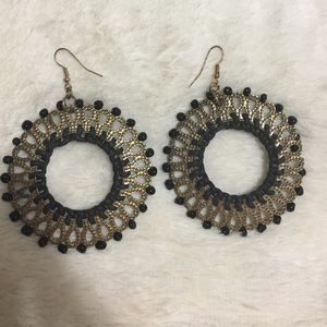 Black and gold earrings