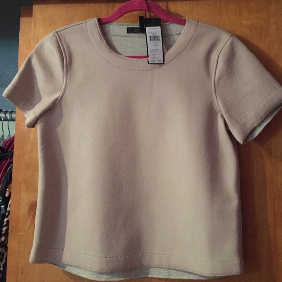 Bcbgmaxazria boxy leather top