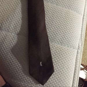 YSL Brown Neck Tie. In excellent condition.