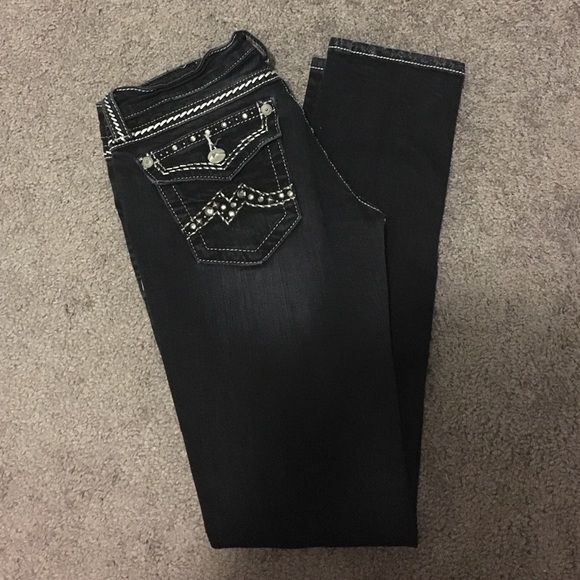 Size 28 Black Miss Me Skinny Jeans