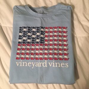 Vineyard Vines American Flag Whale Tee