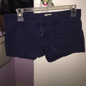 Navy Blue, mid waist shorts. Size 1