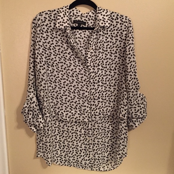 Layered spotted blouse from banana republic