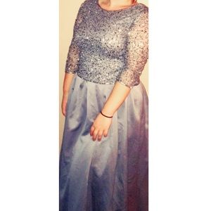 Gray/Silver 2 piece Prom/Evening Gown.