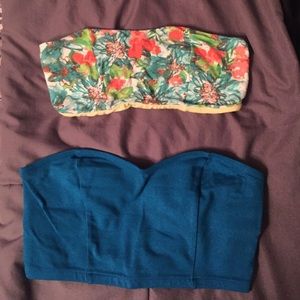 Two Bandeaus! Top one can be worn inside out!