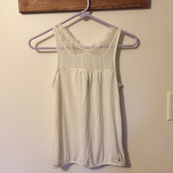AE tank-cream and white
