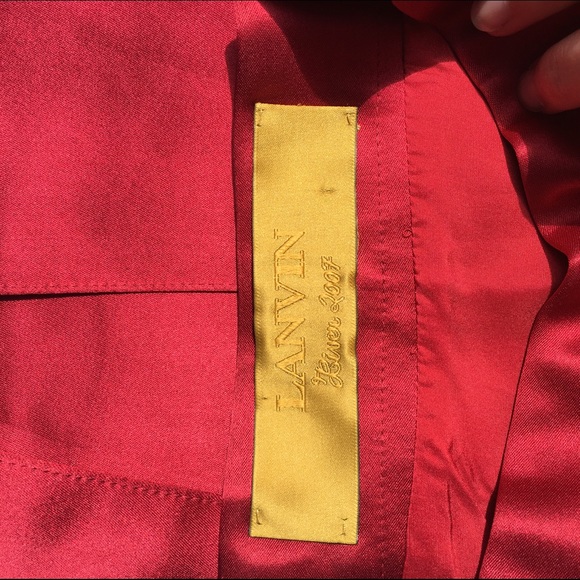 Lanvin red silk pencil skirt, make offer - Picture 3 of 8