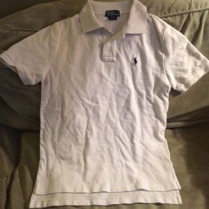 Kids white Ralph Lauren size 10-12 polo shirt
