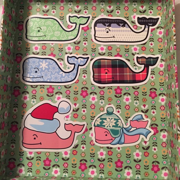 Vineyard Vines Christmas Whale Stickers