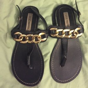 Steve Madden gold buckle sandals