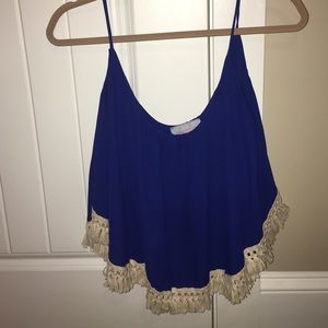 Women's blue tank