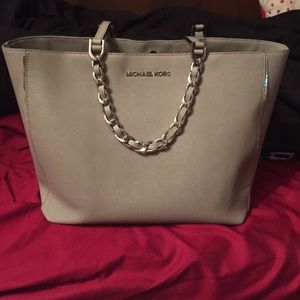 Gray and silver limited edition Michael Kors tote