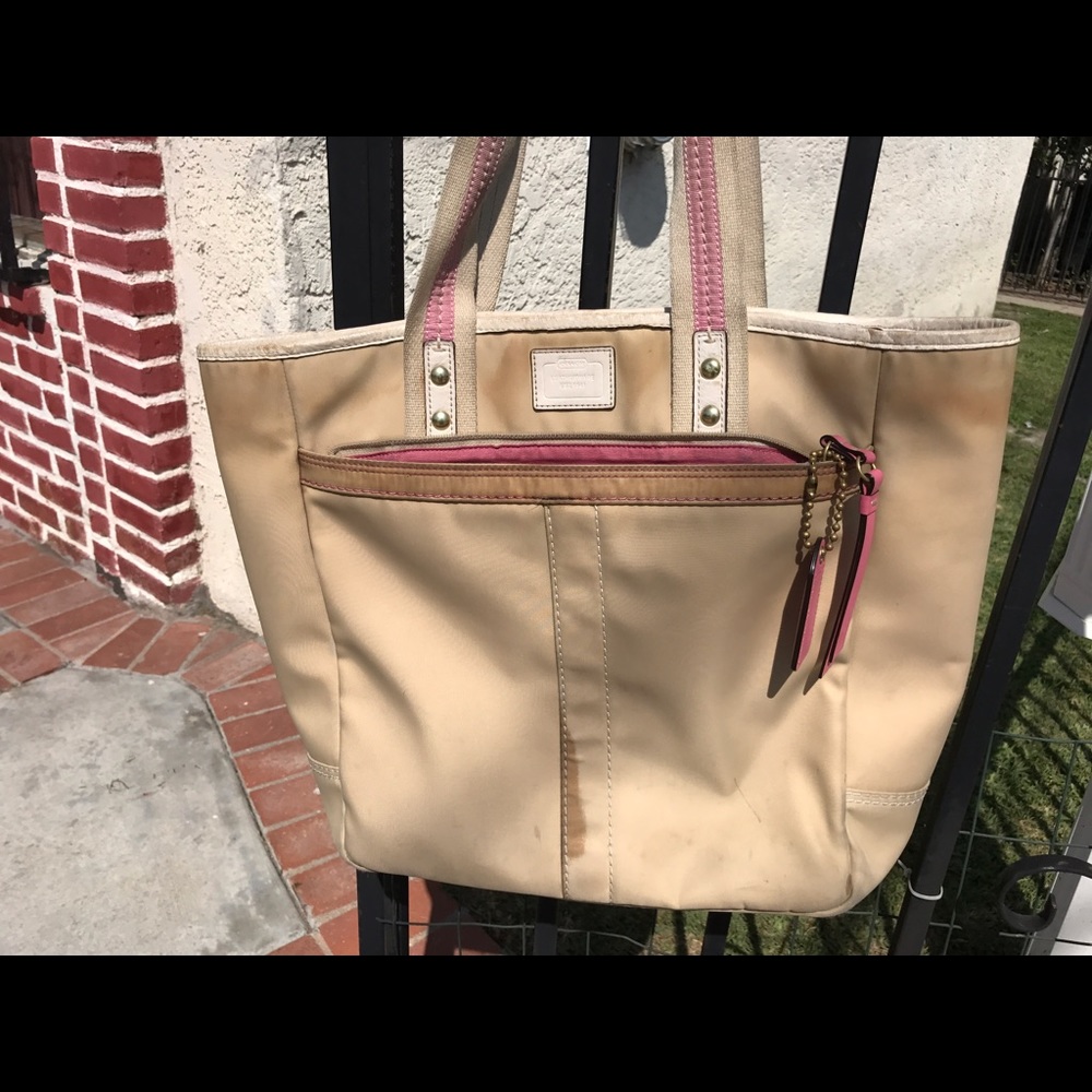Coach canvas tote.