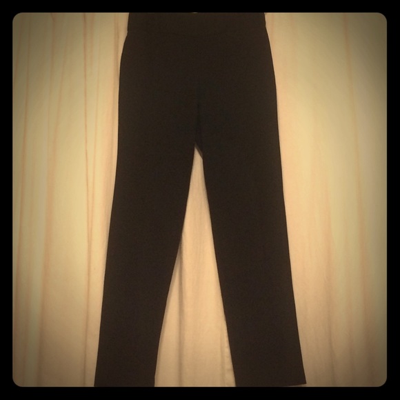 Black wide waist black slacks! Sz 4P!