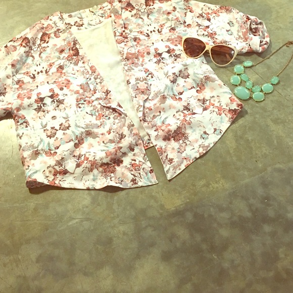 Nordstrom floral open blazer!