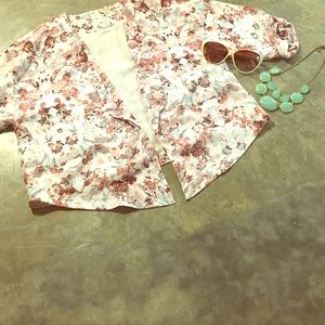 Nordstrom floral open blazer!