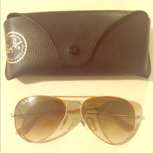 Orange & Gold Aviator Ray-Band