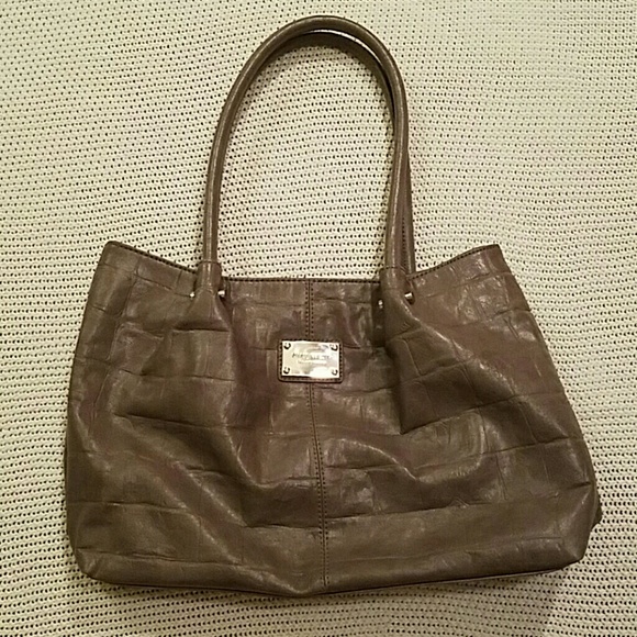 Nine West crocodile grayish brown purse