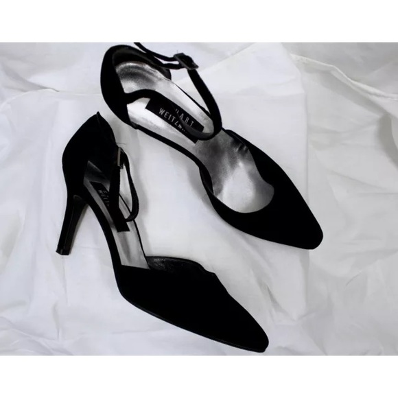Stuart Weitzman Heels 8.5 Velvet Strappy Shoes