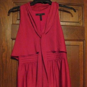 BCBG Pink Sleeveless Blouse with Tie