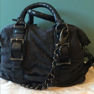 Kenneth Cole Wool & Leather Medium Satchel