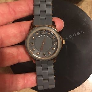 Marc by Marc Jacobs rose gold, grey band watch!