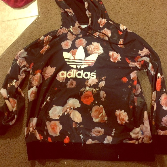 Adidas floral hoodie!