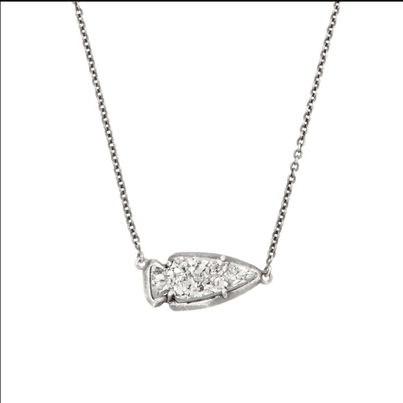 Kasey Silver Drusy Necklace