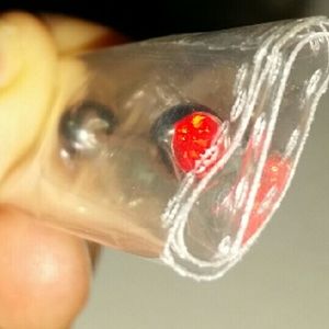 NEW body piercing barbell - red crystal