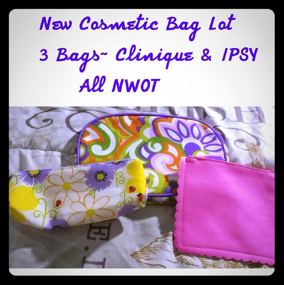 Lot of Cosmetic Bags ~ Clinique & IPSY NWOT