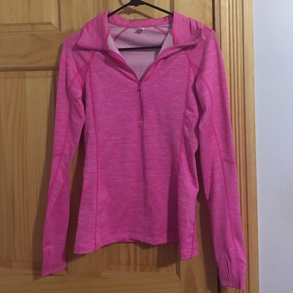 Pink under armour half zip jacket