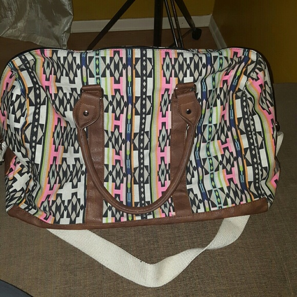 Tribal pront duffle bag.